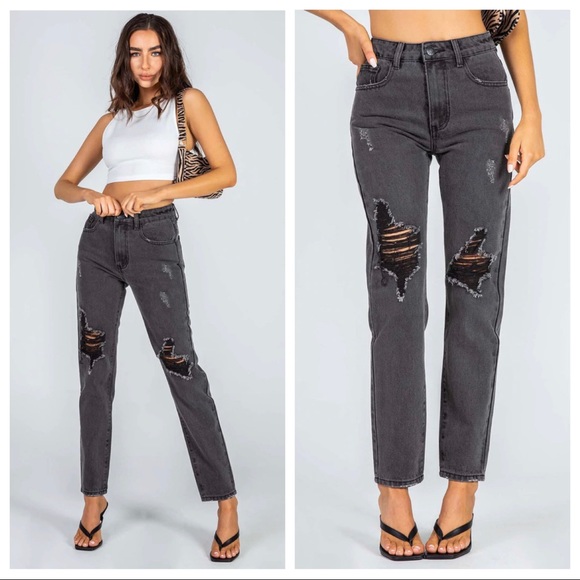 Princess Polly Zaneta Distressed Jeans - Picture 2 of 12